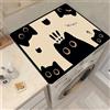 YJSZY Animale Stampe Coprilavatrice,Gatto Bianco Nero Copri Lavatrice Per Lavatrice,Antiscivolo,Antigraffio,Antipolvere Cover Mat Per Lavanderia,Soggiorno,Cucina,Bagno,Tappeto,Rug (Color 2,60 x60 cm)