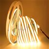 Planetitaly Striscia 1600 LED LINEAR COB dimmerabile 50W lama di luce strip flessibile adesiva 24V 5100lm nastro luce continua illuminazione casa camper barca interni IP20 luce calda (3000K)