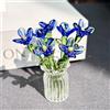 Pnedeodm Handmade Mini Glass Flowers in Vase, Colorful Tiny Glass Flowers Ornaments for Desk Decor, Forever Glasses Flower Bouquet Gift for Mum, Women, Birthday,Mother's Day (C)