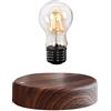 ele ELEOPTION Lampada da tavolo a LED sospesa con pulsante touch, magnetica, effetto legno, senza fili, decorazione per gli amanti della stanza, luce notturna(Lampadina a levitazione 3D)