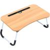 Generico Bdit Accessori Vassoio per la Colazione e da Letto 60x40x26 cm - Tavolino Pieghevole con Leggio, Tavolo Multifunzionale per Laptop, Tablet, Lettura e Lavoro da Casa (marrone)