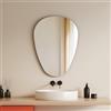 EMKE Specchio da Bagno 45 x 60 cm, Specchio Asimmetrico, Installazione 360°, Specchio Decorativo ad Alta Definizione per Bagno e Corridoio