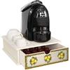 Lupia - Contenitore Cassetto Porta Capsule e Cialde caffè Cassetto ORGANIZER Shabby LIMONI DI SICILIA 33x33 cm in legno per casa, cucina, angolo bar ufficio, multiuso
