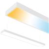 HOROZ ELECTRIC Lampada Lineare LED FORTIS da Superficie/Sospesa Bianca - 60W 4800lm IP20 - Plafoniera LED, Pannello 3000K/4200K/6400K Regolabile - Lunghezza 118cm - Lampada a Sospensione