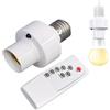 Fangfhai Presa Elettrica A Controllo Remoto - E27 Portalampada Con Telecomando - Funzione Timer, Base Lampada Wireless per Automazione Domestica, Soffitto, Camera, Soggiorno