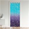 Loussiesd Tenda paravento glitterato per armadio, tenda pastello per porta, privacy, 86 x 203 cm, arcobaleno, divisorio per stanze, tende blu viola per finestre