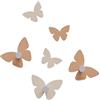 CalleaDesign - Farfalle appendini da parete per l'ingresso con 3 pomelli, a libera installazione, modello Milioni di farfalle, colore abbronzato e sabbia rosata.