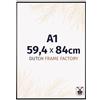 Dutch Frame Factory - Cornice 59,4x84 cm - Nero Lucente - Cornice per foto in Plastica con vetro plastico Antiriflesso - Cornice portafoto 59,4x84 cm - Easy