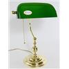 fd-bolletta arredamento e illuminazione Lampada ministeriale ottone lucido da tavolo stile America,lampada Churchill vetro verde lm4 Misure:H 39cm,L 26,5cm,Ø base 16,5cm,profondità 22cm.Portalampade attacco edison E27