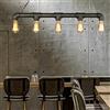 TFCFL Lampada a sospensione retrò, vintage metallo, lampadario industriale E27, tubo dell'acqua, lampada a sospensione Loft (cinque luci)