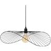 ATMOSPHERA CREATEUR D'INTERIEUR Atmosphera - Lampadario a sospensione Adelia in metallo nero, 40 W, cavo regolabile 80 cm, soggiorno, cucina, ufficio, camera da letto