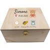 Colorfamily Scatola in Legno Personalizzata - Regalo Originale con Nome o Messaggio, Contenitore Decorativo per Calici, Bicchieri, Documenti, Compleanni, Anniversari e Occasioni Speciali