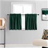 DONREN Christmas Hunter - Tenda verde per piccole finestre, mini tende oscuranti per camera da letto con tasca per asta (100 x 70 cm, 2 pannelli)