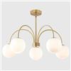 KCO Lighting Lampadario Sputnik Oro 5 Luci,G9,Bianco