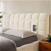 DOSYCOVUR Testiera, King Size Doppio Copertura Completa Antipolvere Elastica,Bianca,130cm