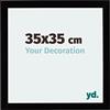 yd. Your Decoration - Cornice 35x35 cm - Nero Lucente - Decorativa Parete in Legno con Vetro in acryl - Antiriflesso - 35x35 Cornice - Mura