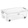 Tontarelli TON850 Contenitore Combi Box, Trasparente con Ruote, 59 x 38 x 20 cm