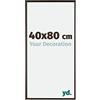 yd. Your Decoration - Cornice 40x80 cm - Antracita - Cornice Decorativa Parete in Plastica con Vetro in acryl - Antiriflesso - 40x80 Cornice - Evry