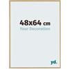 yd. Your Decoration - Cornice 48x64 cm - Faggio Chiaro - Cornice Decorativa Parete in Plastica con Vetro in acryl - Antiriflesso - 48x64 Cornice - Evry