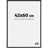 yd. yd Cornici per foto 42 x 60 cm - Cornice in plastica con vetro acrilico - Eccellente qualità - Lastra in vetro nero opaco resistente ai raggi UV - Antiriflesso - Annecy,