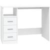 vidaXL Scrivania con Cassetti Bianca 102x50x76 cm in Legno Multistrato