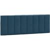 vidaXL Cuscino Testiera Hanko Blu 140 cm in Velluto, Cuscino Testata, Testata Imbottita, Cuscino per Testata Letto, testiera Imbottita