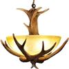 KLUFO Lampadario retrò in corno di cervo, illuminazione a sospensione in legno di corno di resina finta in stile vintage, plafoniera in corno di cervo per cucina, bar, caffè a 3 luci.