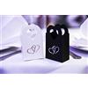 C.X.Y. 100 Pezzi Scatole Portaconfetti Bomboniere Con Manico Cuore Elegante Bianco e Nero Matrimonio (50pz Bianco & 50pz Nero)