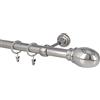 HDTL Kit Bastone per Tende in metallo 25mm Acciaio Inox Montaggio a Muro 360 cm Eufeme