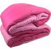 Russo Tessuti Trapunta Piumone Invernale Singolo Matrimoniale Bicolor Doubleface Microfibra-Fuxia-Singolo