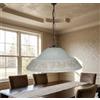 Generico Lampadario a Sospensione Classico in Vetro, 1 Luce, per Cucina, Bagno, Camera, Soggiorno, Scala, Corridoio art. regina (ROSA)