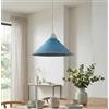 Generico Lampadario a Sospensione Classico in Vetro, 1 Luce, per Cucina, Bagno, Camera, Soggiorno, Scala, Corridoio art. Fiume azzurro