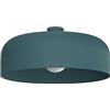 L+ Plafoniera LED da Soffitto in Metallo - Diametro 50cm - Attacco E27 Lampadina Esclusa - Made in Italy - Design Moderno per Cucina e Soggiorno (Blu Mediterraneo)