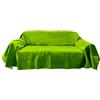 Il Tuo Artigiano Design Telo copridivano 3 posti in Cotone - Foulard per divani 2 posti e 3 posti - Prodotto artigianale made in Italy 170x260-260x280 (260_x_280_cm, Verde mela)