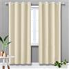 HUAXIQUE Tende Oscuranti per Interni Isolante Freddo 1 Pezzi con Anelli Impermeabile Tende Oscuranti per Cameretta Casa Interni Finestra Beige 160x230cm