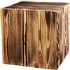 Decorativo Supporto legno, blocco naturale, decorazione in tronco d'albero, portacandele da pavimento, colonna per fiori, stabile e durevole, pino oliato, 30x30x30 cm
