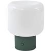 Lucande Katrin Palme - Lampada da tavolo a LED, dimmerabile, moderna, in vetro, per soggiorno e sala da pranzo (1 sorgente luminosa), colore: verde