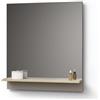 Livinity Specchio contenitore bagno Timavo, Grigio, 60 x 67 cm con ripiano