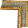 ITALIA CORNICI Maestri Artigiani - Cornice in legno da parete per Quadri tutte le misure, con Passepartout, Oro Argento Noce Azzurro (40 x 60 cm, AZZURRO-ORO)