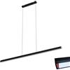 YRHome Moderna lampada a sospensione a LED da 60 W, luce bianca calda, regolabile in altezza, design lineare, lampada da soffitto per soggiorno, sala da pranzo, cucina, camera da letto, ufficio