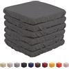 Intimitaly Set 6 Cuscini Sedia Vesto Con Elastico da Schienale Comodi Made in Italy in Cotone Imbottiti e Spessi 6 Cm (6 Grigio Scuro)