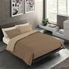 BANZAII TEXTILE INNOVATOR ONLINE Banzaii Set Copripiumino Piazza e Mezza Microfibra Manopesca Double Face | Copripiumino 200x200 cm, Morbido Effetto Manopesca No Stiro con Federa Double Face, Corda/Sabbia, Made in Italy