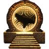 CAFELE Lampada da Notte a Specchio Stargate LED 3D Modello Replica Anello del Tunnel del Tempo per Cosplay, Accessorio per Halloween, Idea Regalo