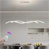 XIANHE LED Lampada a Sospensione 55W Dimmerabile per Lampada da Pranzo da Tavolo da Pranzo Lampadario Moderna Ondulato con Telecomando Sala da pranzo Ufficio Cucina Soggiorno Lampadari (Bianco, L90cm)