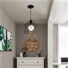 Mengjay Lampada a Sospensione Vintage in Metallo con Paralume Retrò E27, Design Geometrico a Triangolo, Stile Industriale da Soffitto (Stile:E)