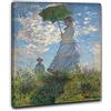 Niik Quadro + Telaio (BC) donna con il parasole di claude monet 80 x 65 x 1,7 cm falso d'autore stampa su tela