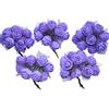 C.X.Y. 100x Fiorellini Rose ROSA Foam PE Con Organza Neve Bomboniera Fai Da te decorazione (VIOLA)
