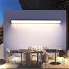 MOLOURK LED Terrazza Lampada da parete Impermeabile Moderna Giardino All'aperto Alluminio Applique da parete Nera Barra Luminosa Lunga per Camera Soggiorno Corridoio Illuminazione Esterna (4000K,45CM)