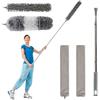 HB&CO Spolverino Allungabile 2,6m - Spolverino Telescopico Ultra Sottile - Pulizia Sotto Letto e Divano, Armadi