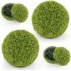 COSTWAY Set di 2 Sfere Topiarie in Bosso Artificiale da 39/50 cm, Sfere Topiarie Protettive dal Sole, Piante Finte Decorative per Giardino, Ingresso, Balcone e Cortile (Diametro 39 cm)